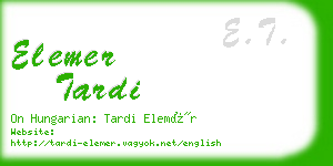 elemer tardi business card